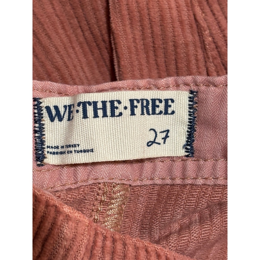 Free People We The Free Osaka Mid Rise Barrel Corduroy Pants Rose Smoke 27 NWT - Picture 4 of 9